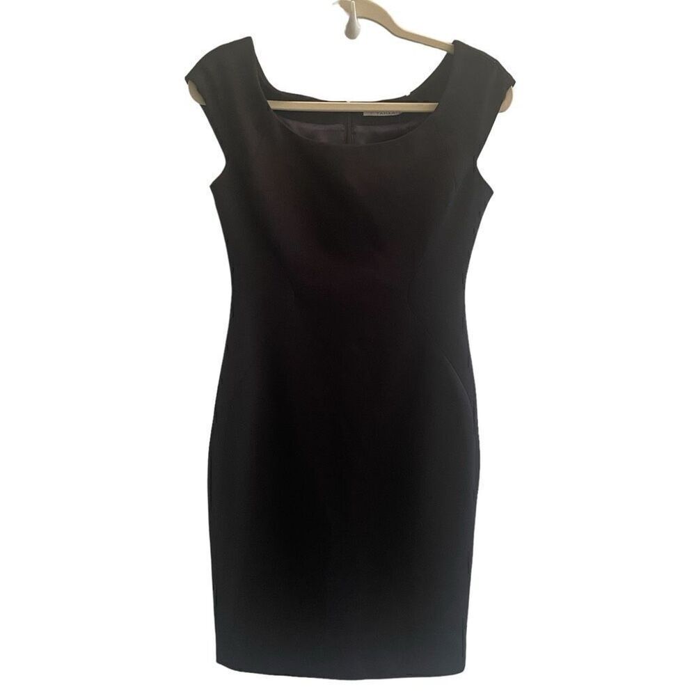 New T Tahari Black Pepita Sleeveless Dress Short Mini  Office Wear Size 4 Small